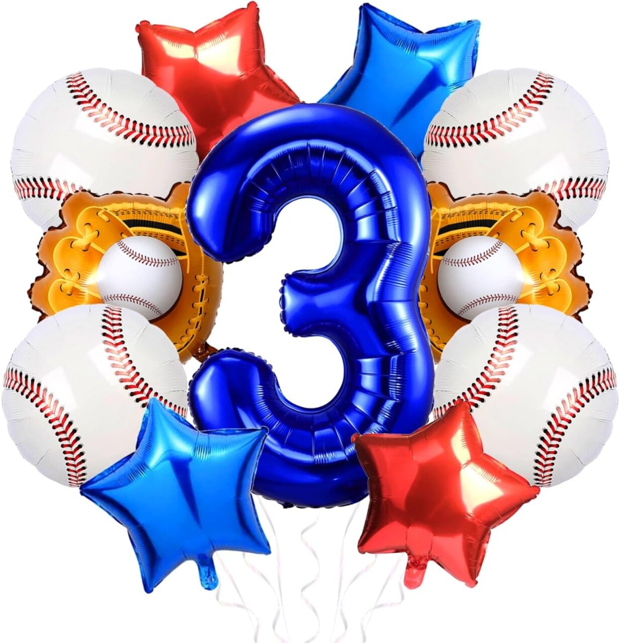 Baseball Party Balloons Birthday Decorations for Boys 3rd Birthday Dodgers Balloons